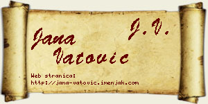 Jana Vatović vizit kartica